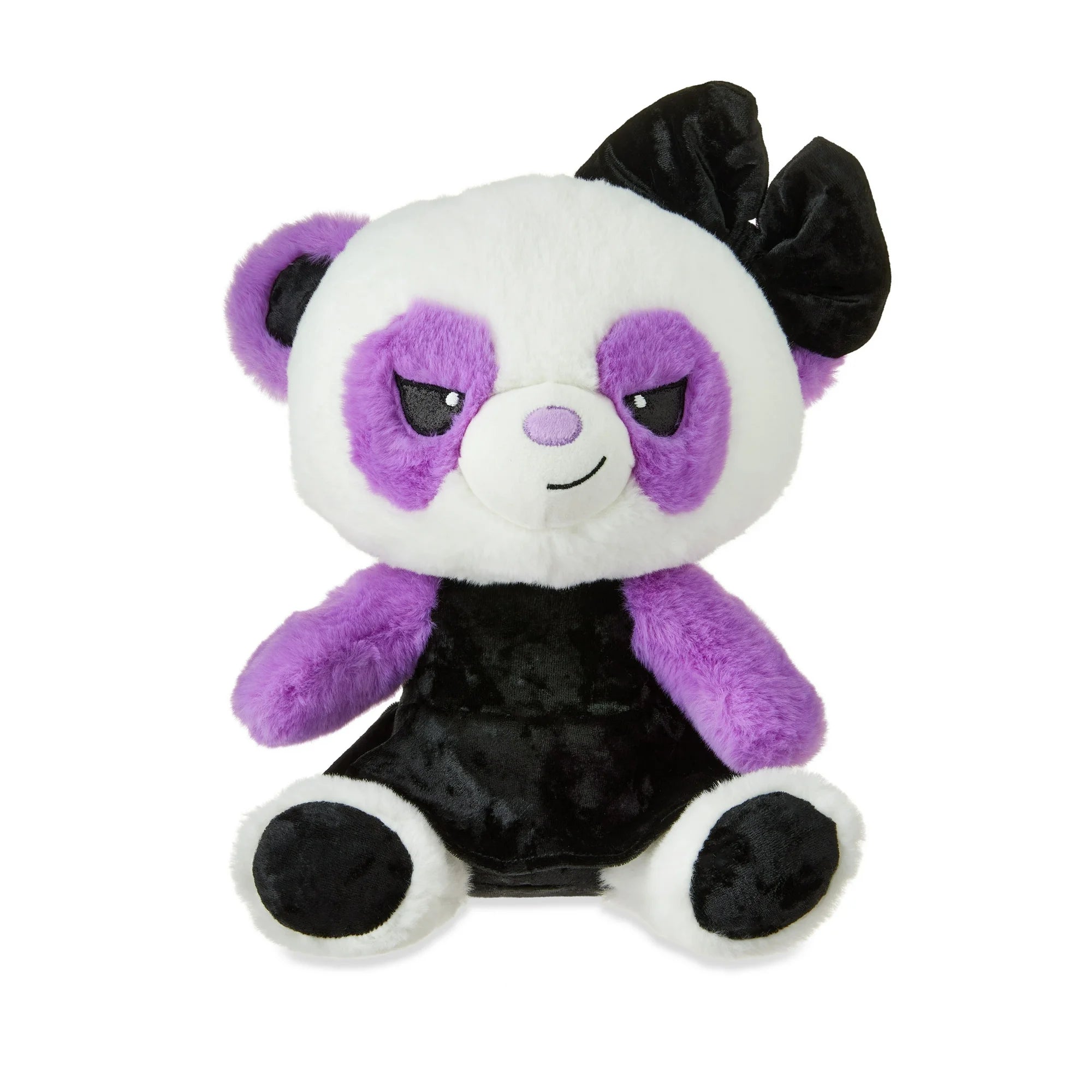 Heartbreaker Purple and Black Panda Plush, by Way To Celebrate | WTWL338XA