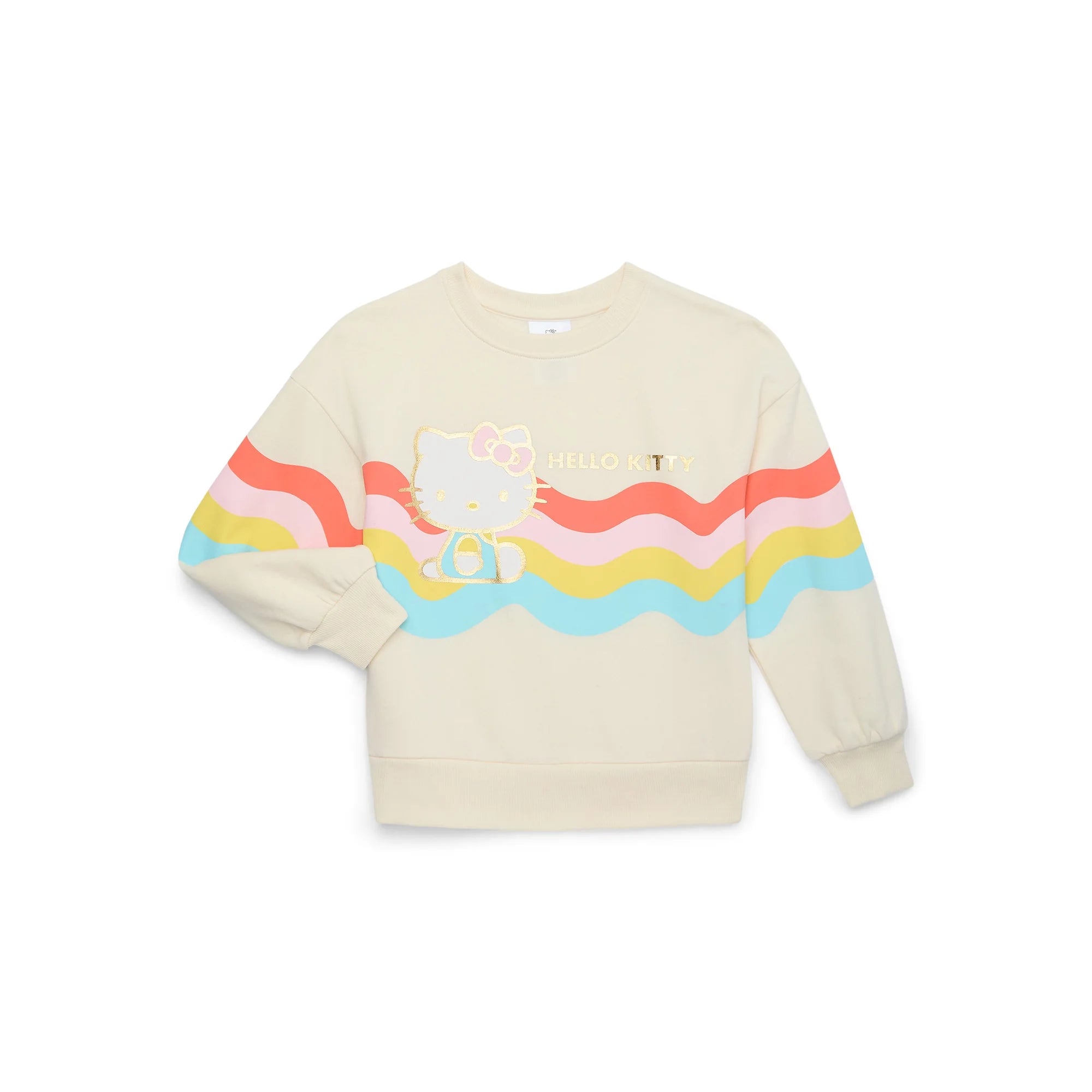 Hello Kitty Girls’ Graphic Fleece Sweatshirt with Long Sleeves, Sizes 4-16 | WTWL802XA