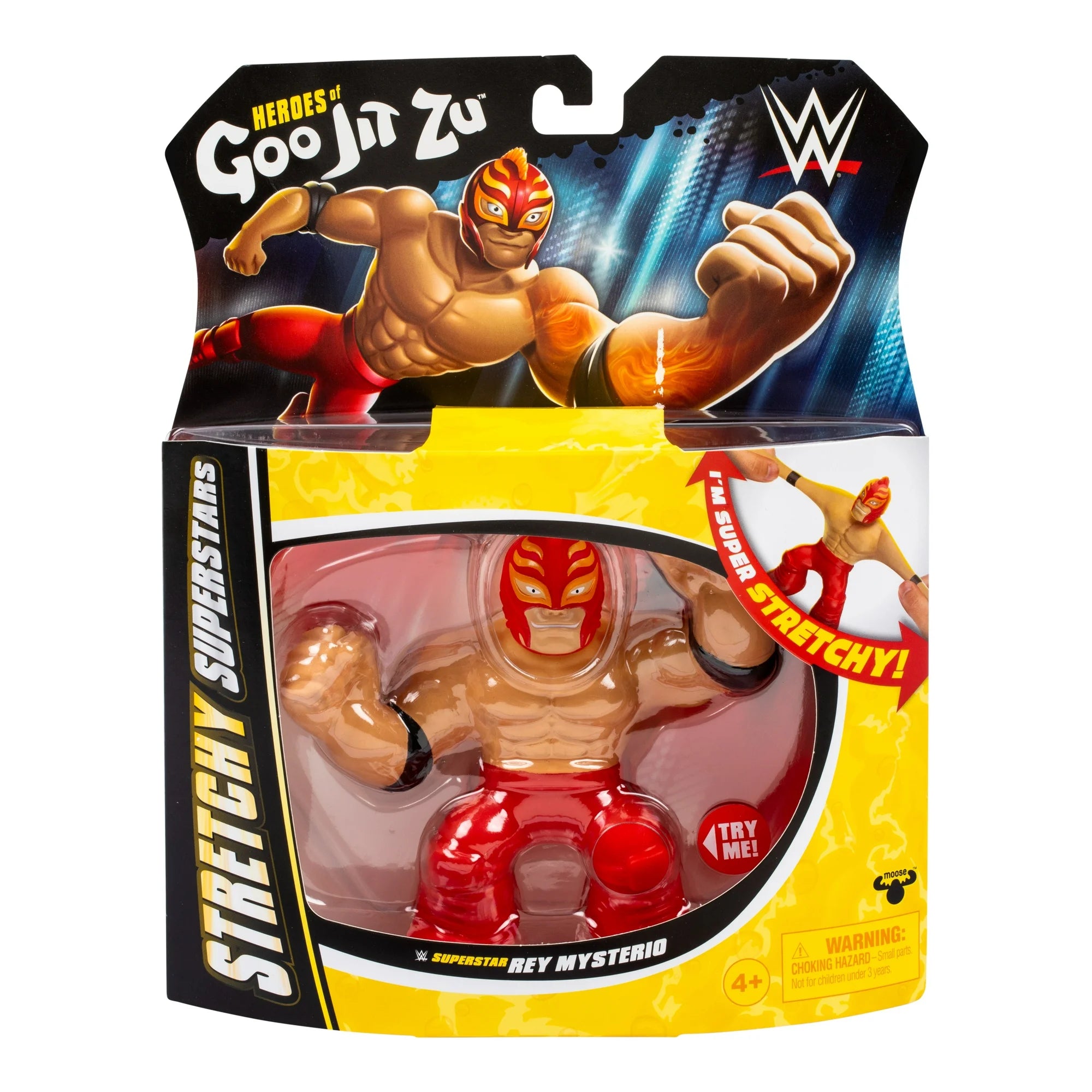 Heroes of Goo Jit Zu WWE Stretchy Superstars Rey Mysterio, Stretchy Action Figure, Ages 4+  |  WTWL766XA