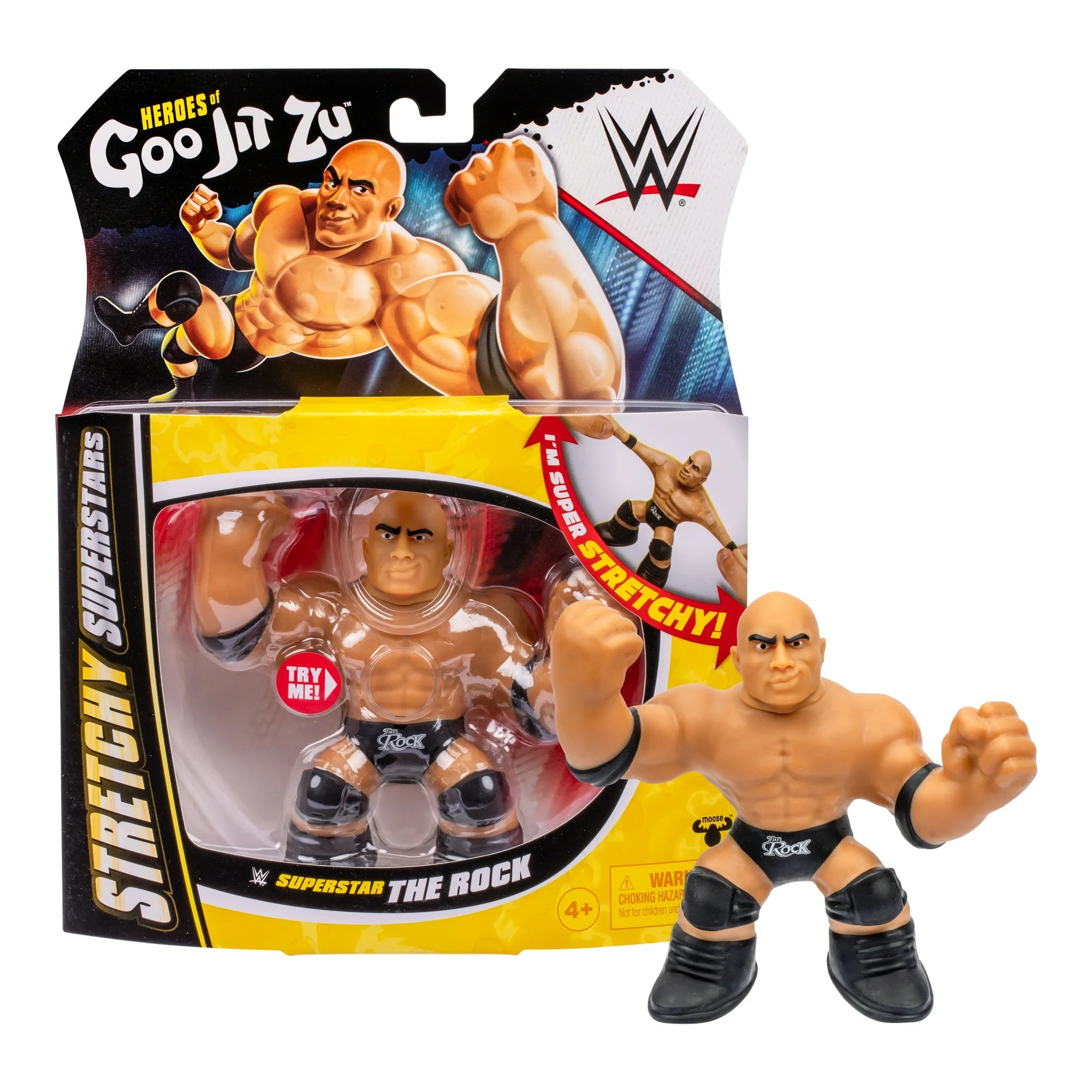 Heroes of Goo Jit Zu WWE Stretchy Superstars The Rock, Stretchy Action Figure, Ages 4+ |  WTWL705XA