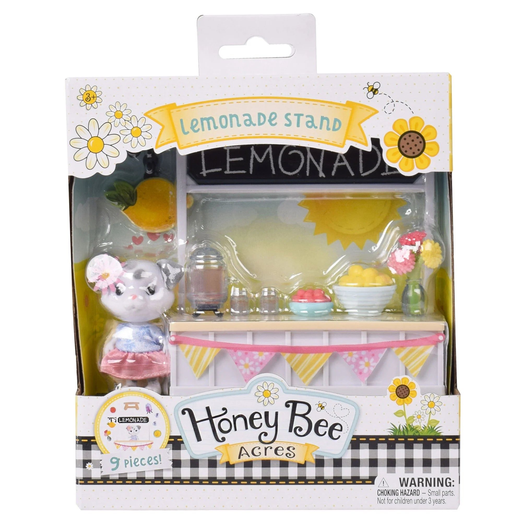 Honey Bee Acres Sweet & Sour Lemonade Stand Playset with Dog Figure, 9 Piece, Ages 3+ | WTWL745XA