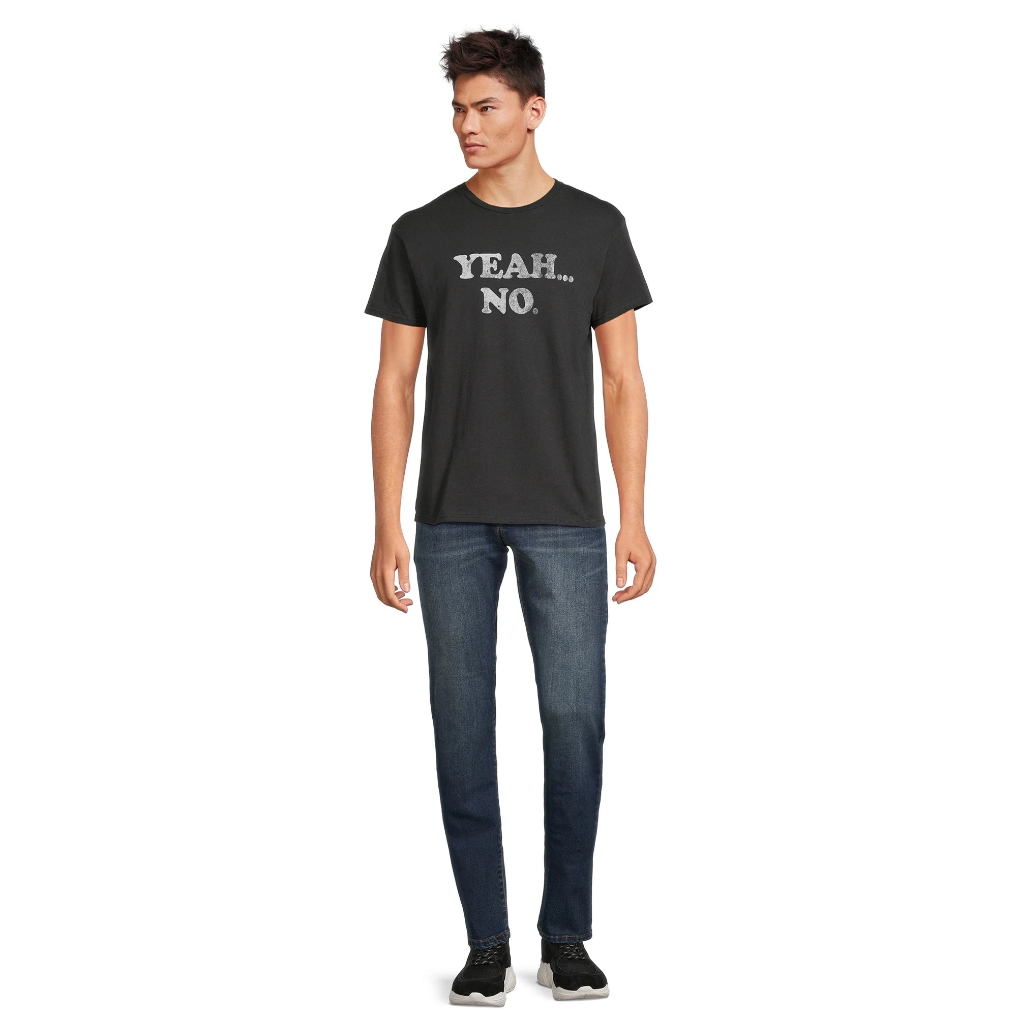 Humor Men's & Big Men's Yeah No Graphic T-Shirt | WTWL108XA