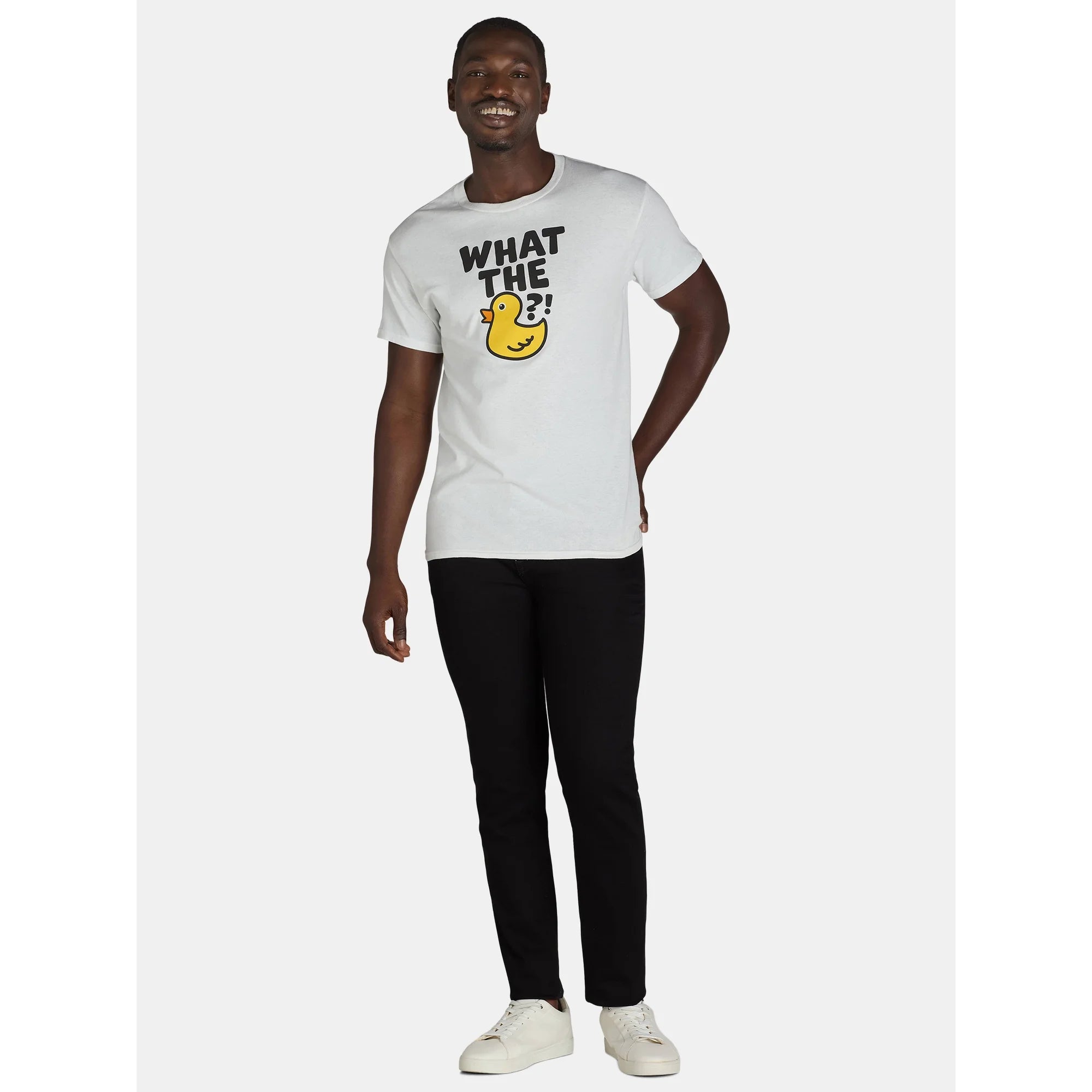 Humor Men's and Big Men's What the Duck Graphic Tee with Short Sleeves| WTWL100XA