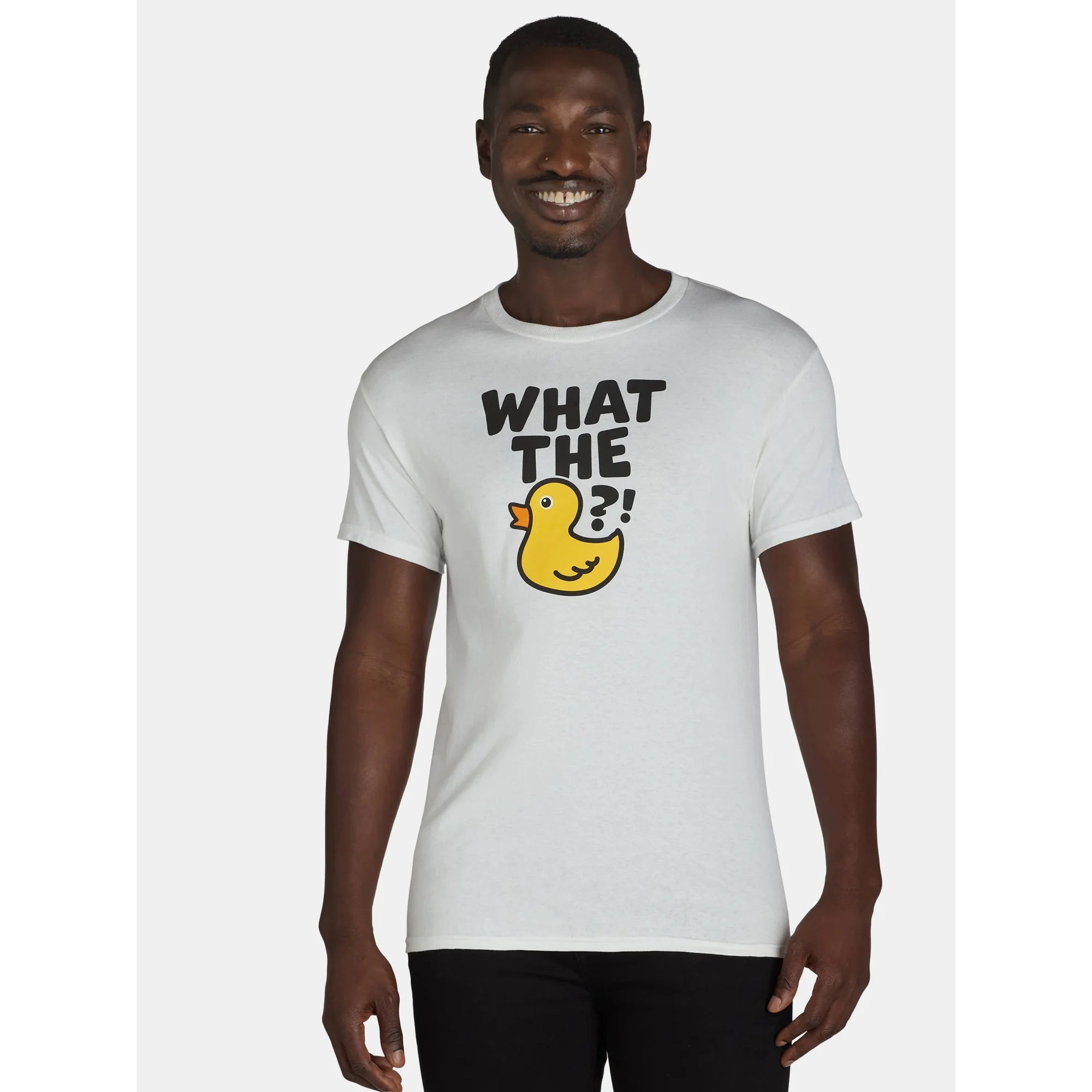 Humor Men's and Big Men's What the Duck Graphic Tee with Short Sleeves| WTWL100XA