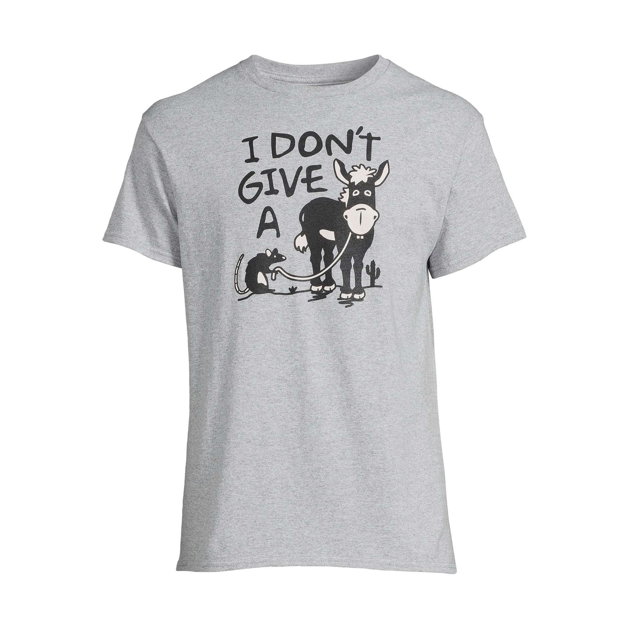 I Don't Give a Rat's Funny Men's Graphic Tee with Short Sleeves | WTWL91XA