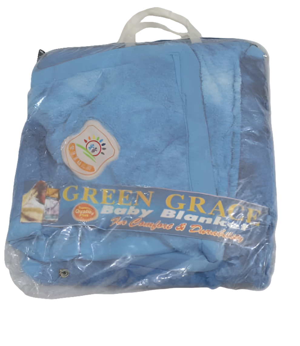 Green Grace Baby Blanket for Comfort and Durability, Blue | GOM42a