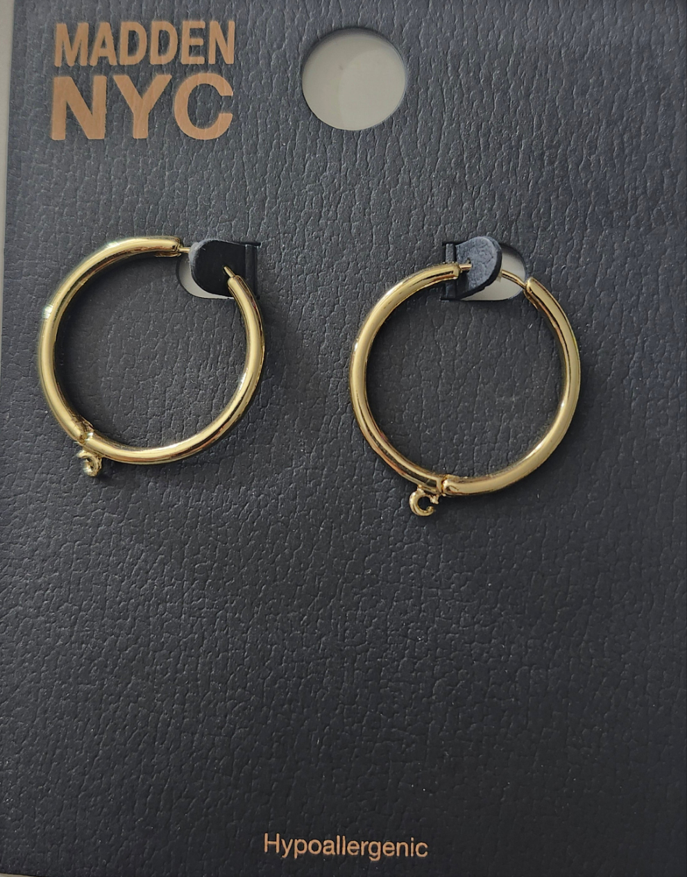 Madden NYC Gold Tone Hoop Earrings | WTWL561XA