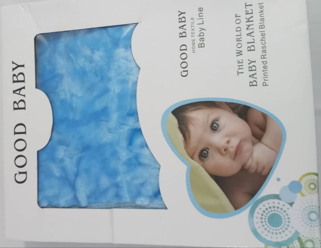 Good Baby Home Textile Baby Line Blanket, Blue | GOM44b