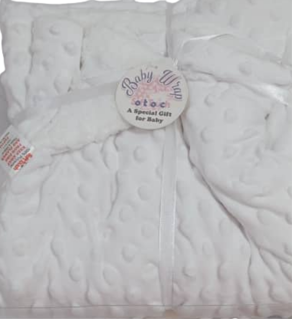 Baby Wrap Soft Touch Baby Blanket, White | NMD1d