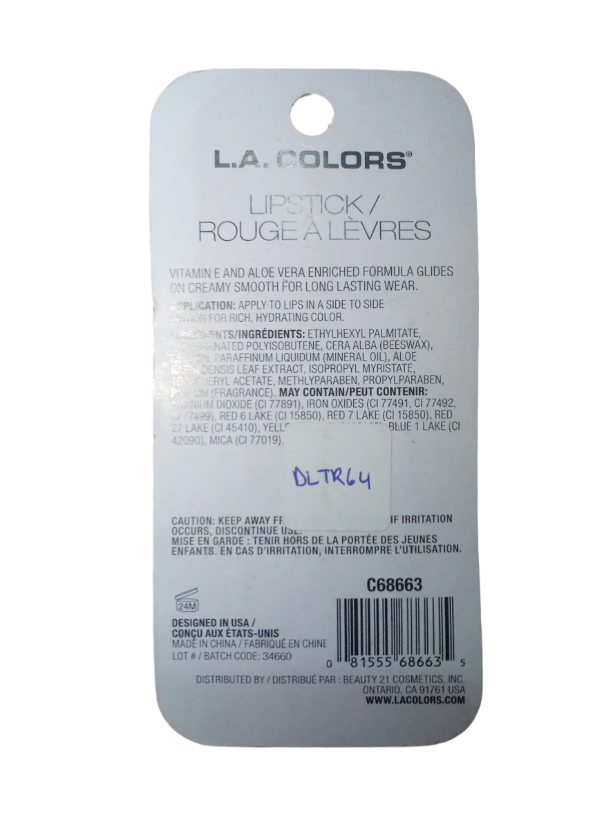 LA Colors Lipstick Creamy Finish (Victory C68663) | DLTR64