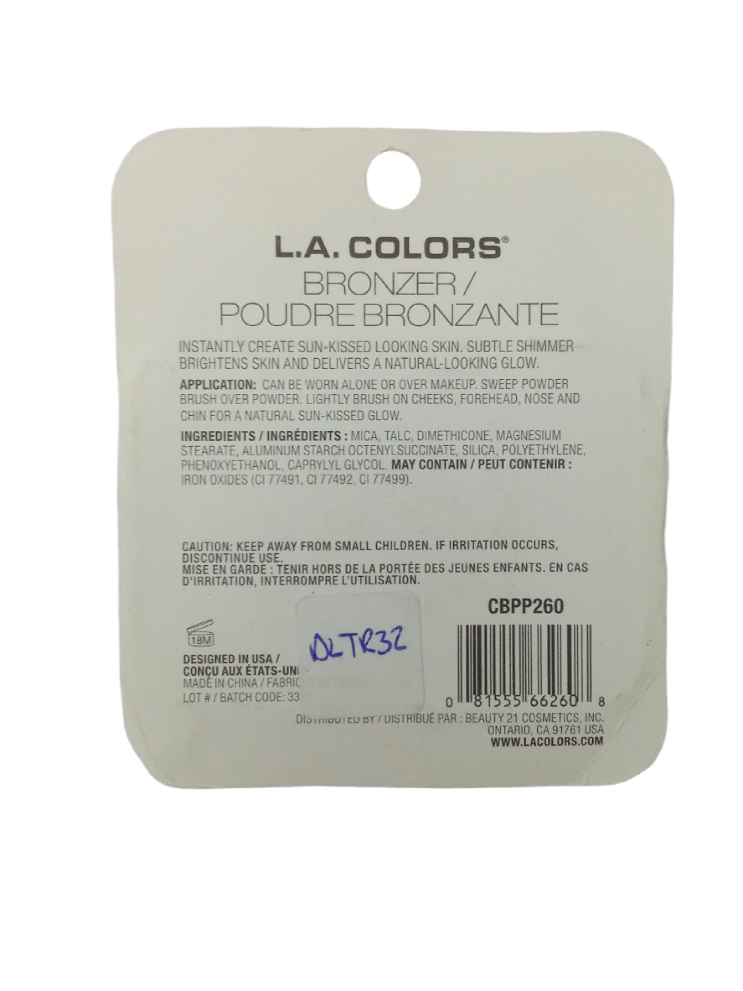 LA Colors Pressed Powder Bronze Glow (C69071 Sun goddess) | DLTR32