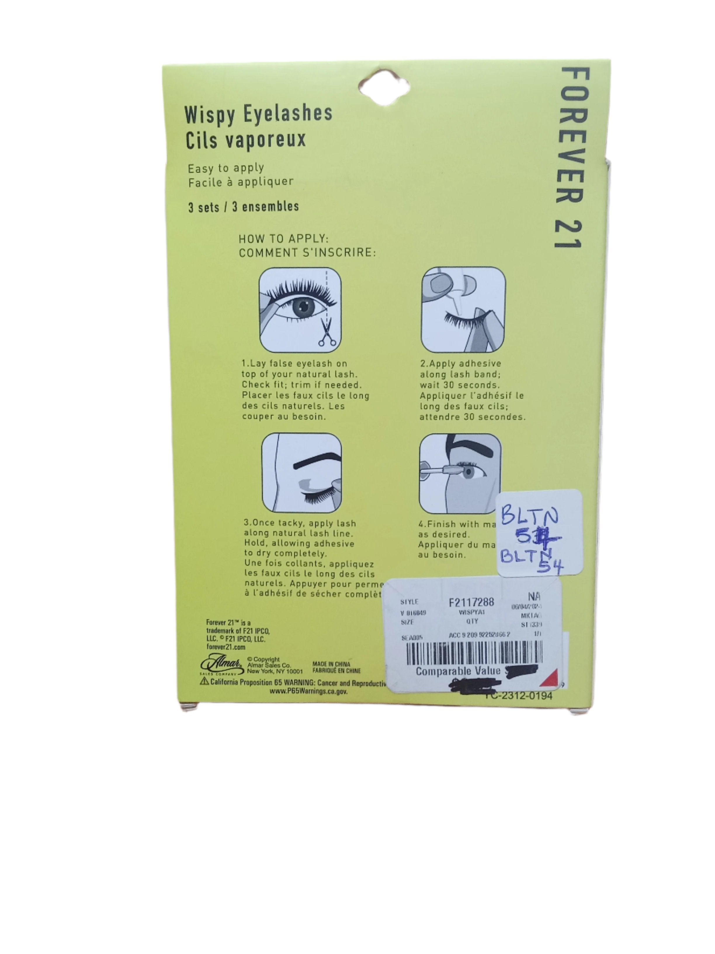 Forever 21 Wispy Eyelashes (Available as 3 Pairs or 1 Pair) | BLTN54