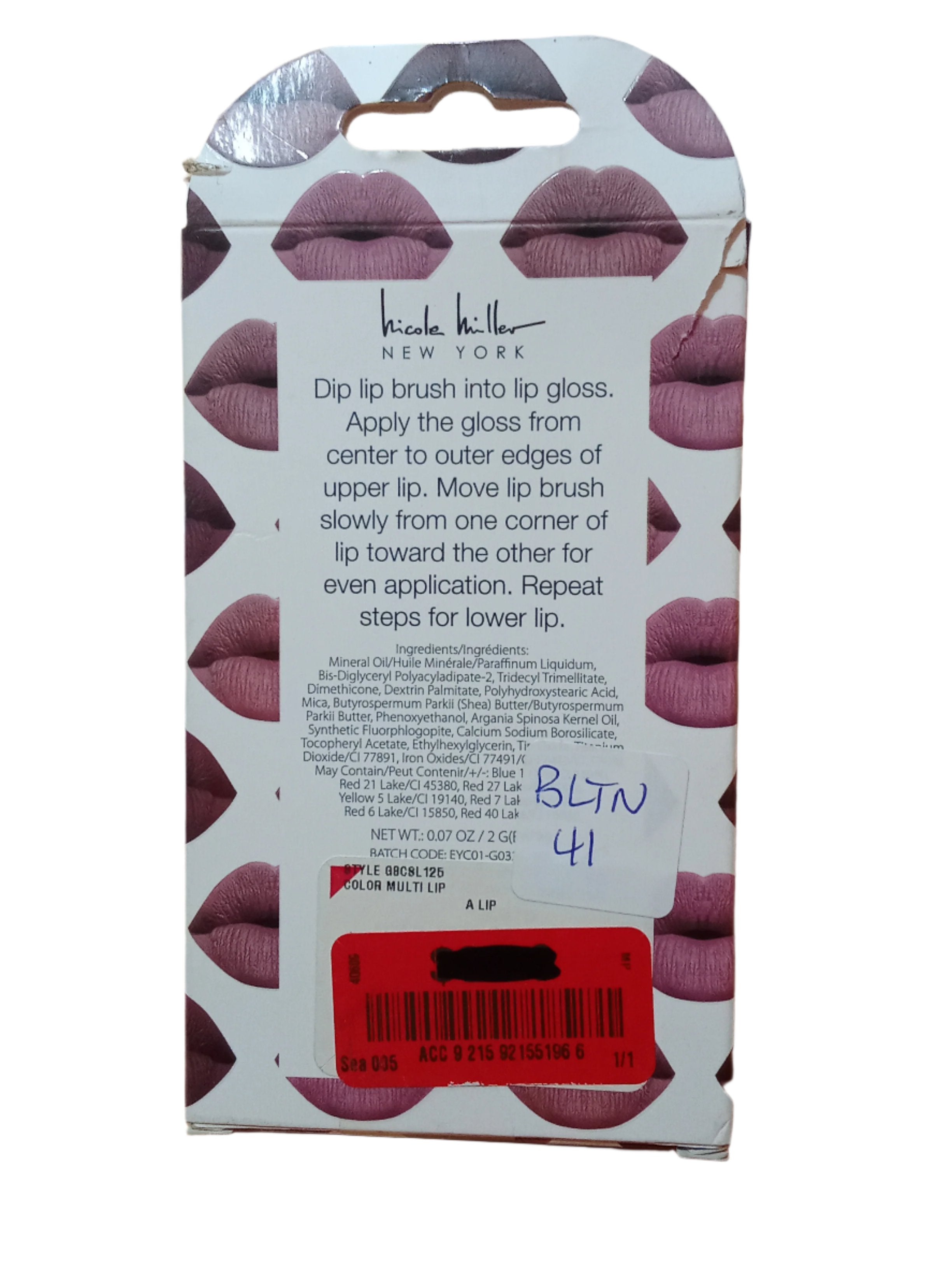 Nicole Miller Lip Gloss (Available as 3pcs/pack or 1pcs/pack) | BLTN41
