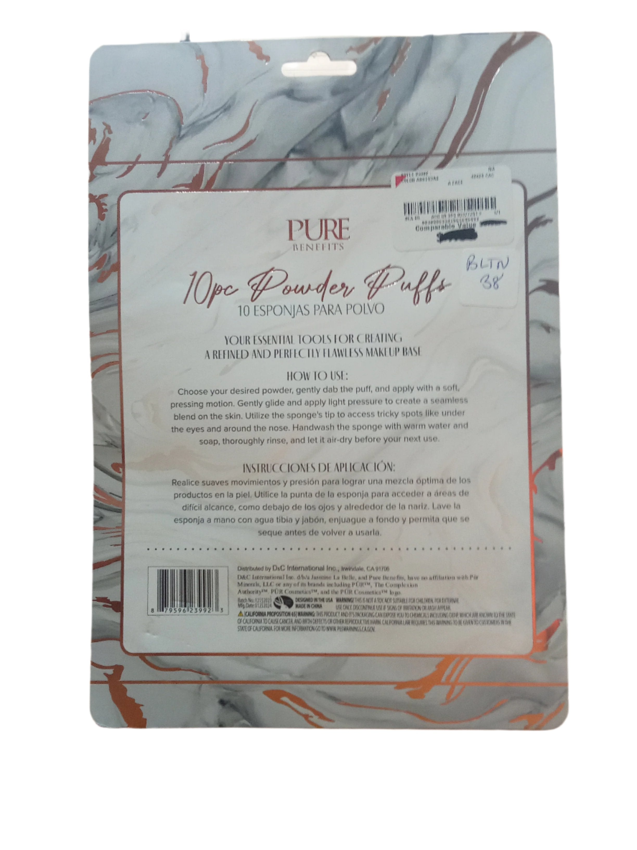Pure Benefits Face Powder Puffs, 10-Pieces or 1-Piece | BLTN38