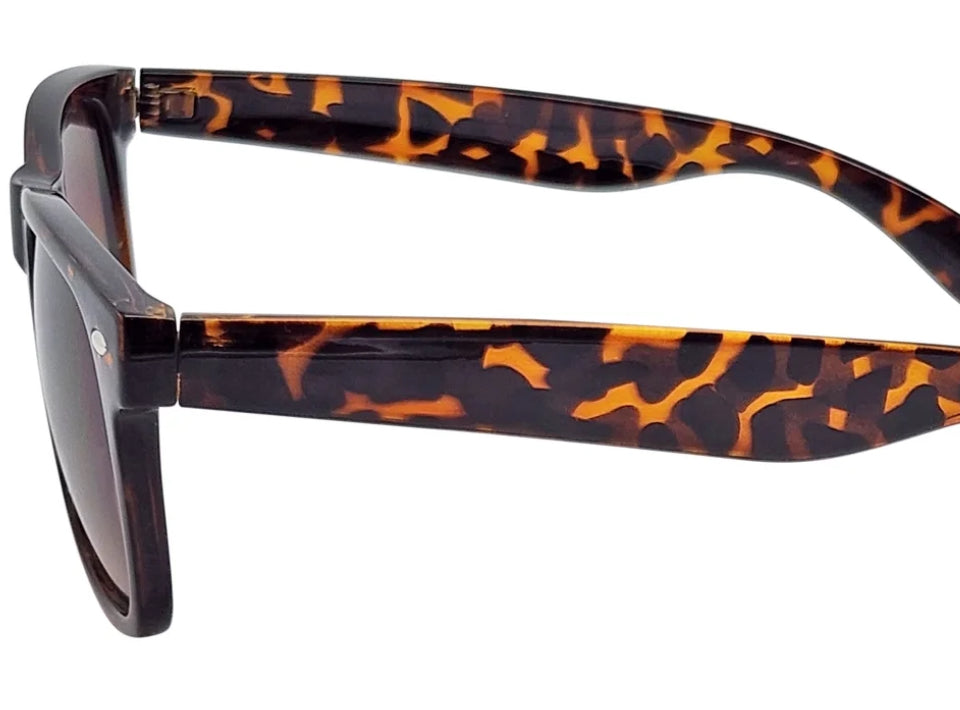 Men's Wayfarer Full Rim Sunglasses with Tortoise Frames and Brown Lenses XG12P34| WTWL49XA