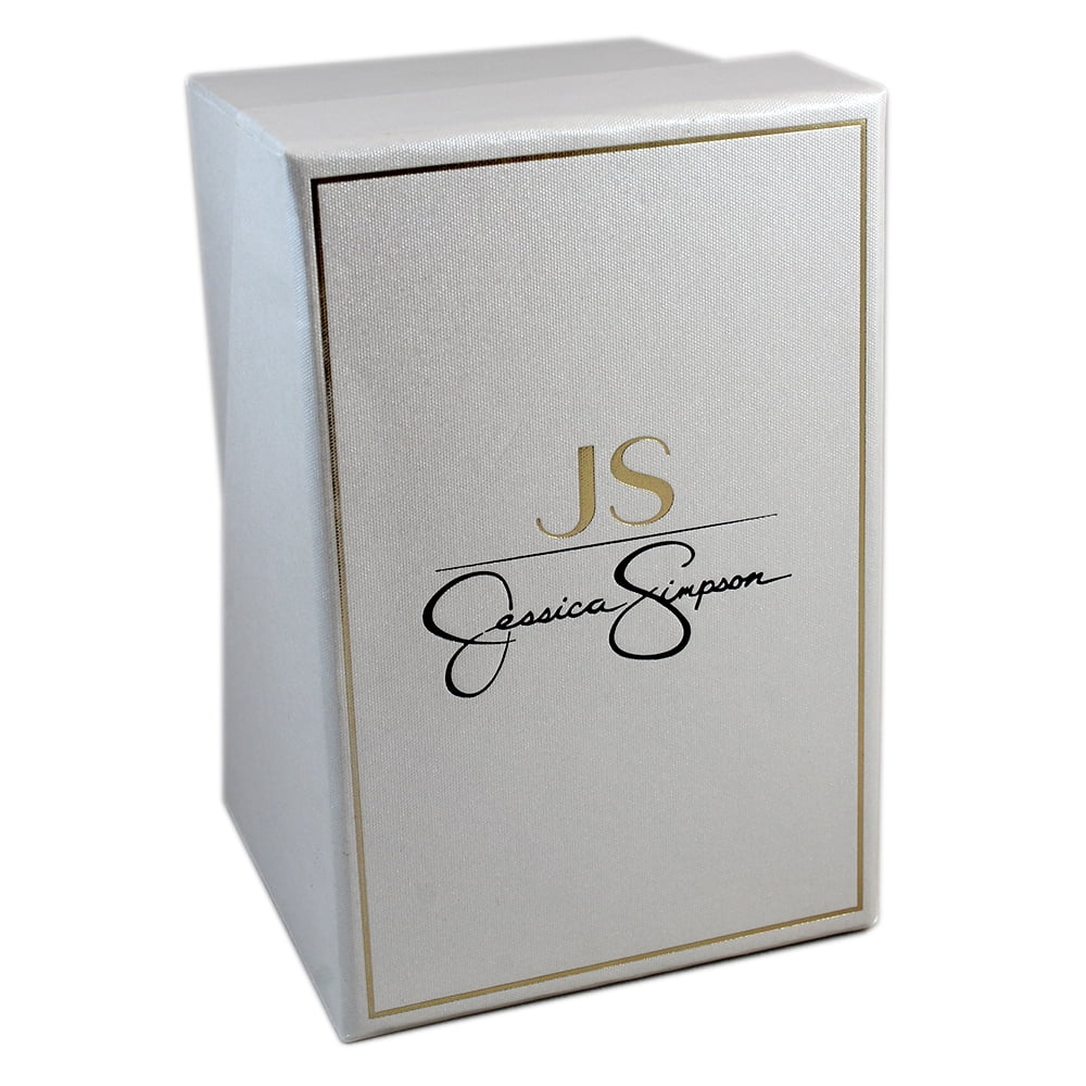 Jessica Simpson 36mm SIlver Tone Mettalized Edge To Edge Glass Bezel Crystal Accent Bracelet Watch | WTWL472XA