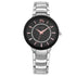 Jessica Simpson 36mm SIlver Tone Mettalized Edge To Edge Glass Bezel Crystal Accent Bracelet Watch | WTWL472XA