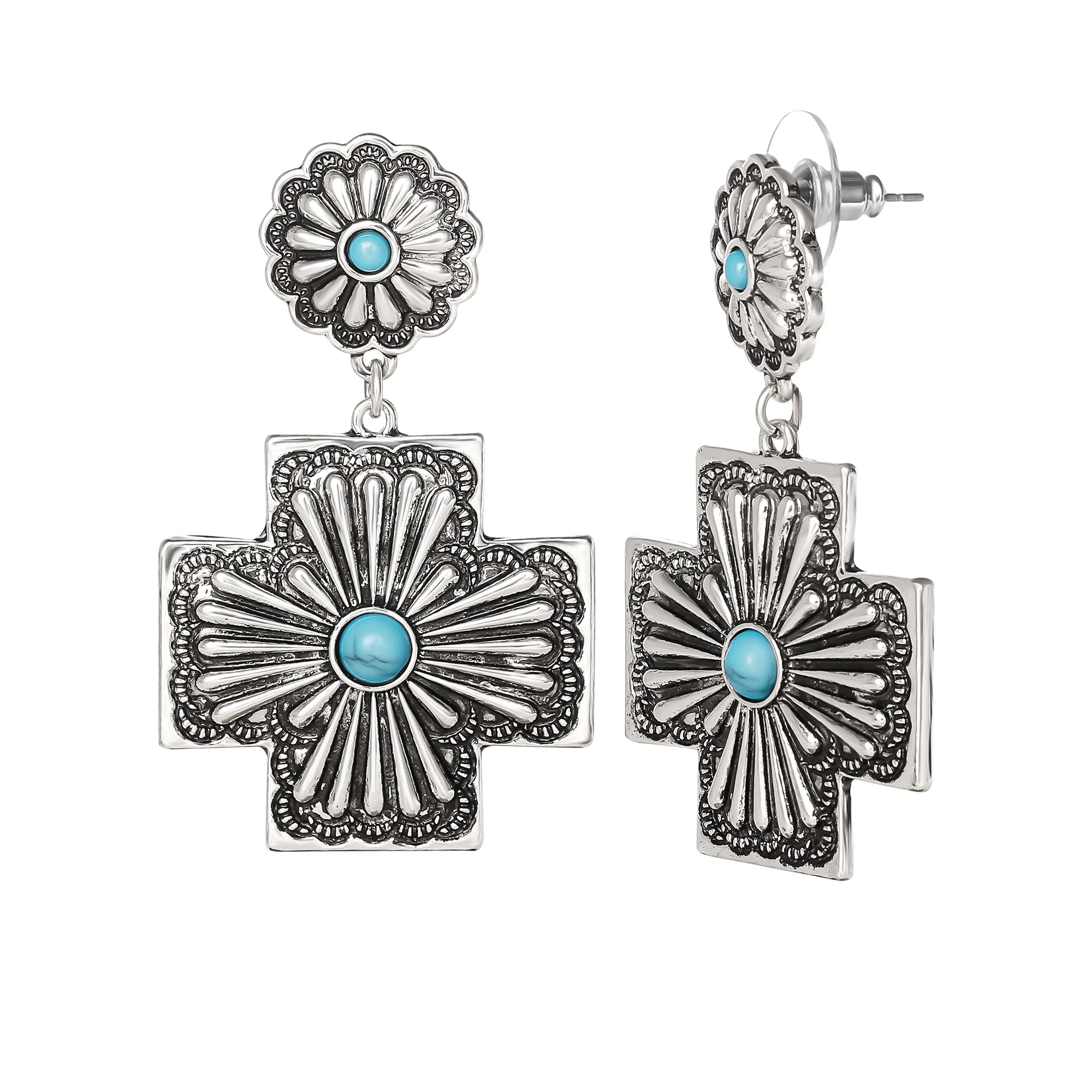 Jessica Simpson Faux Turquoise Stone Drop Earring  |  WTWL244XA