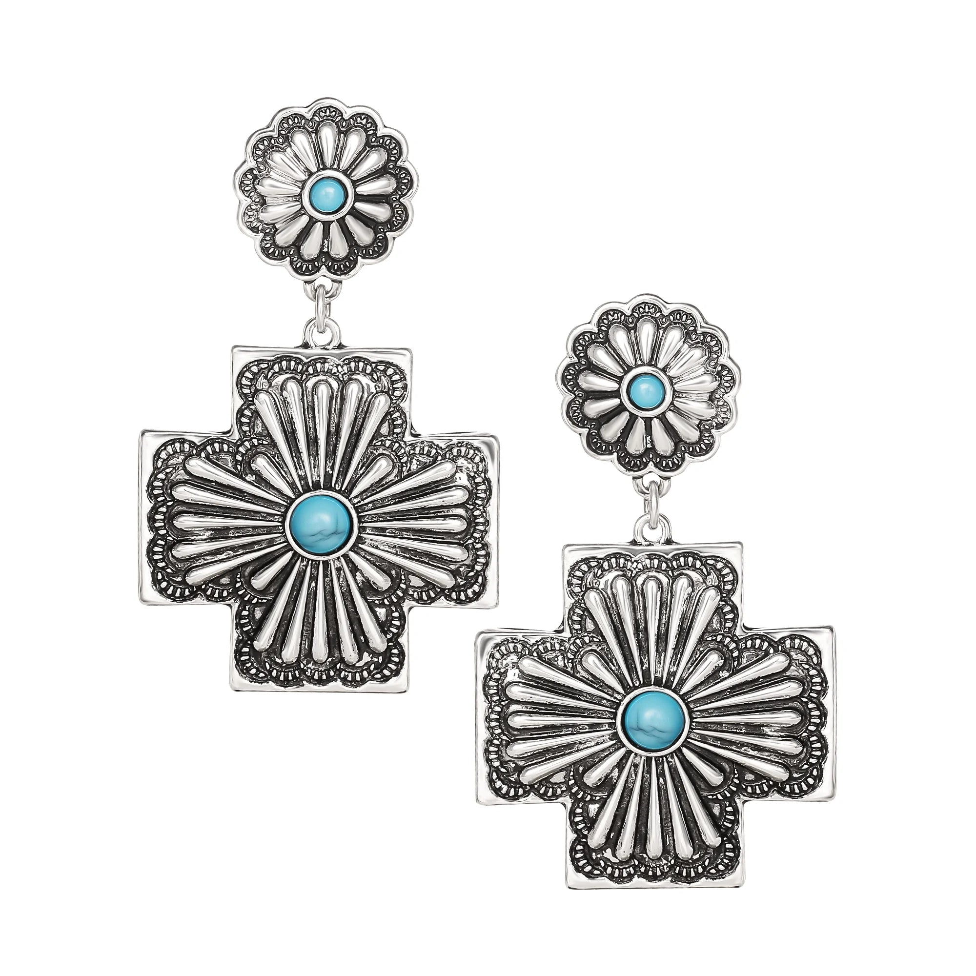 Jessica Simpson Faux Turquoise Stone Drop Earring  |  WTWL244XA