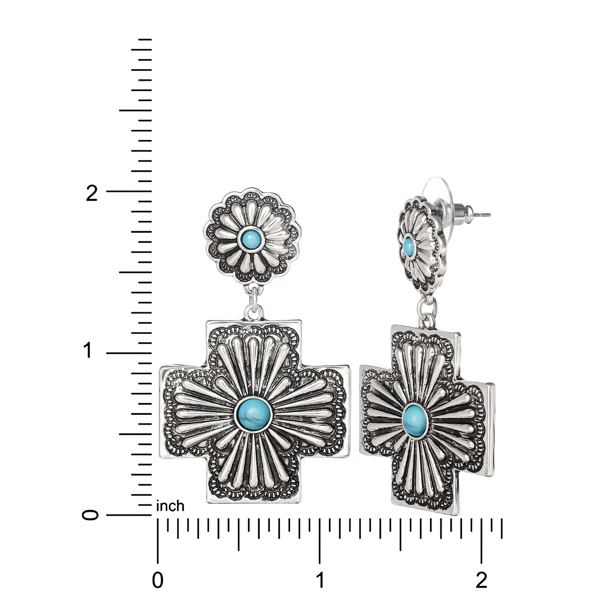 Jessica Simpson Faux Turquoise Stone Drop Earring  |  WTWL244XA