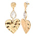 Jessica Simpson Gold Tone Heart Drop Earrings  |  WTWL245XA