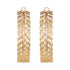 Jessica Simpson Large Gold Hoop Earrings for Women - Open Hoops - Leaf Design| WTWL1XA