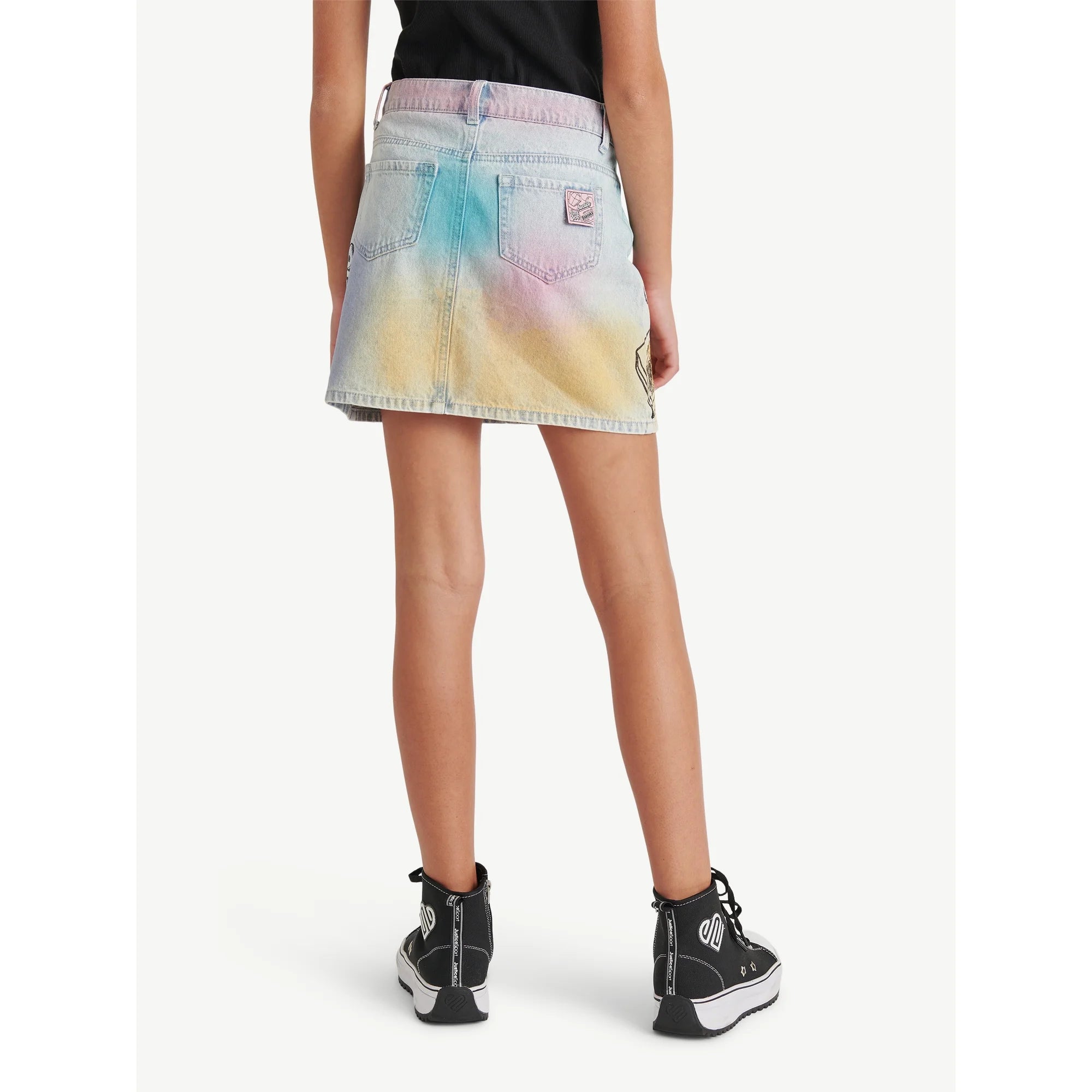 Justice Girls Ring Pop Collab Denim Skirt, Sizes 6-18 | WTWL653XA