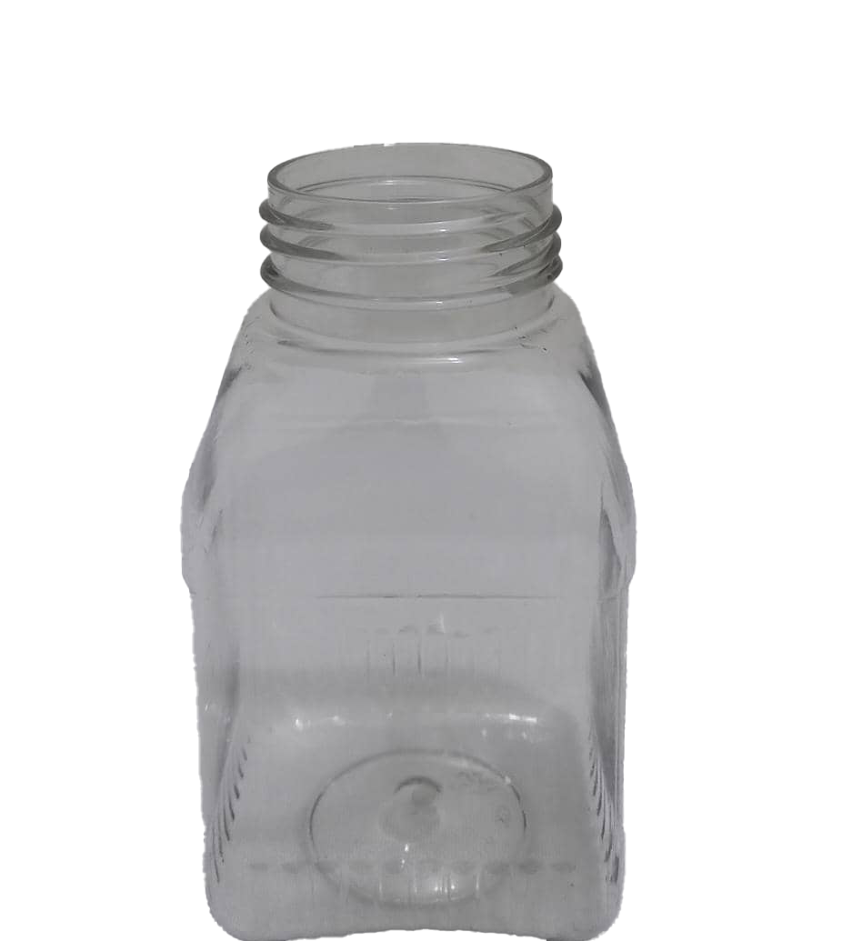 Transparent 300ML Square Pet Spice Bottle for Versatile Packaging, Cover Sold Separately (Pack of 50 pieces) | KPT57a