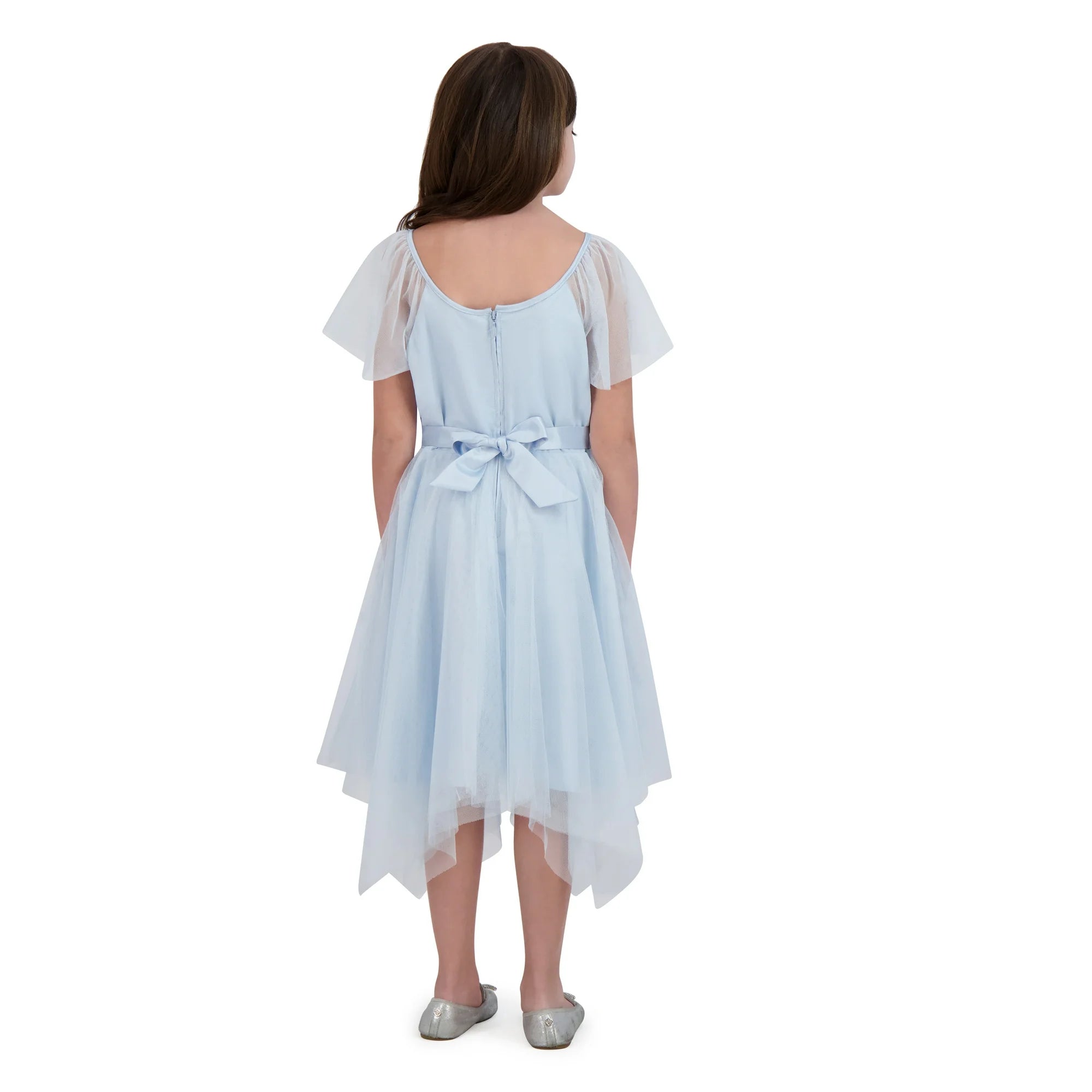 Kensie Girl Short Sleeve Embroidered Mesh Special Occasion Dress,  |  WTWL784XA
