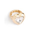 Madden NYC Women's Fashion Gold Tone Heart Gem Cocktail Ring  |  WTWL1126XA