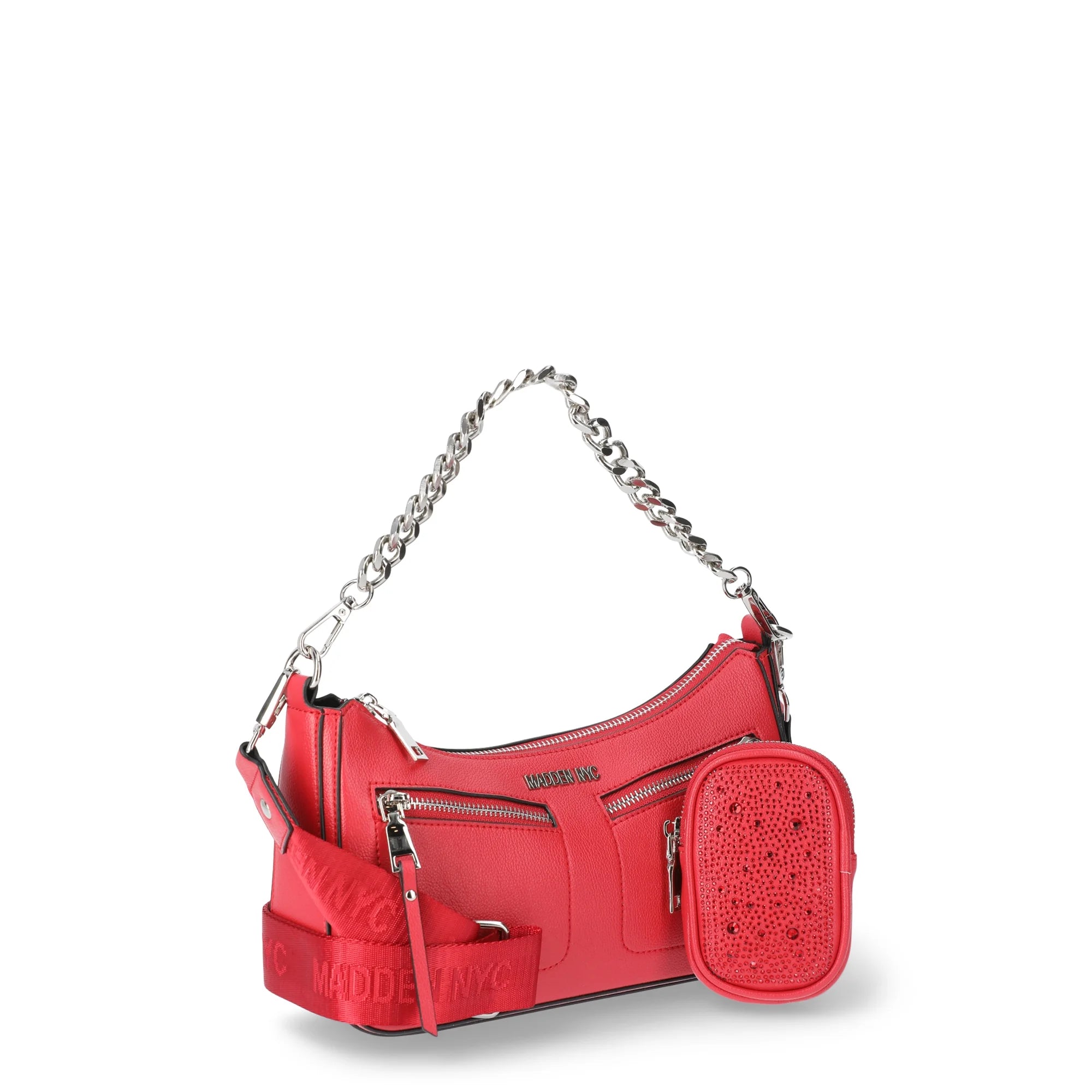 Madden NYC Women's Double Front Pocket Crossbody, Red |  WTWL368XA