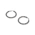 Madden NYC Women's Fashion Black Textured Twist Large Hoop Earrings | WTWL621XA