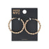 Madden NYC Women's Fashion Gold Tone Openwork Large Hoop Earrings | WTWL621XB