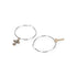 Madden NYC Women's Fashion Two Tone Cross and Key Charm Hoop Earrings | WTWL627XA