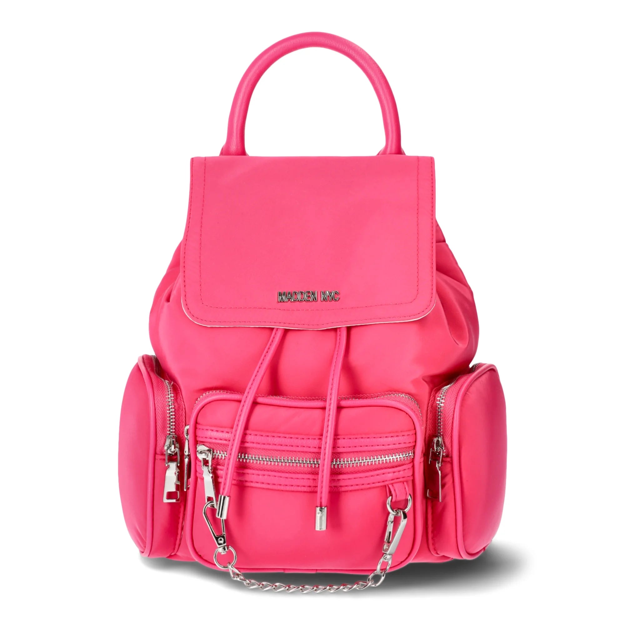 Madden NYC Women's Flap Backpack, Fuschia | WTWL367XA