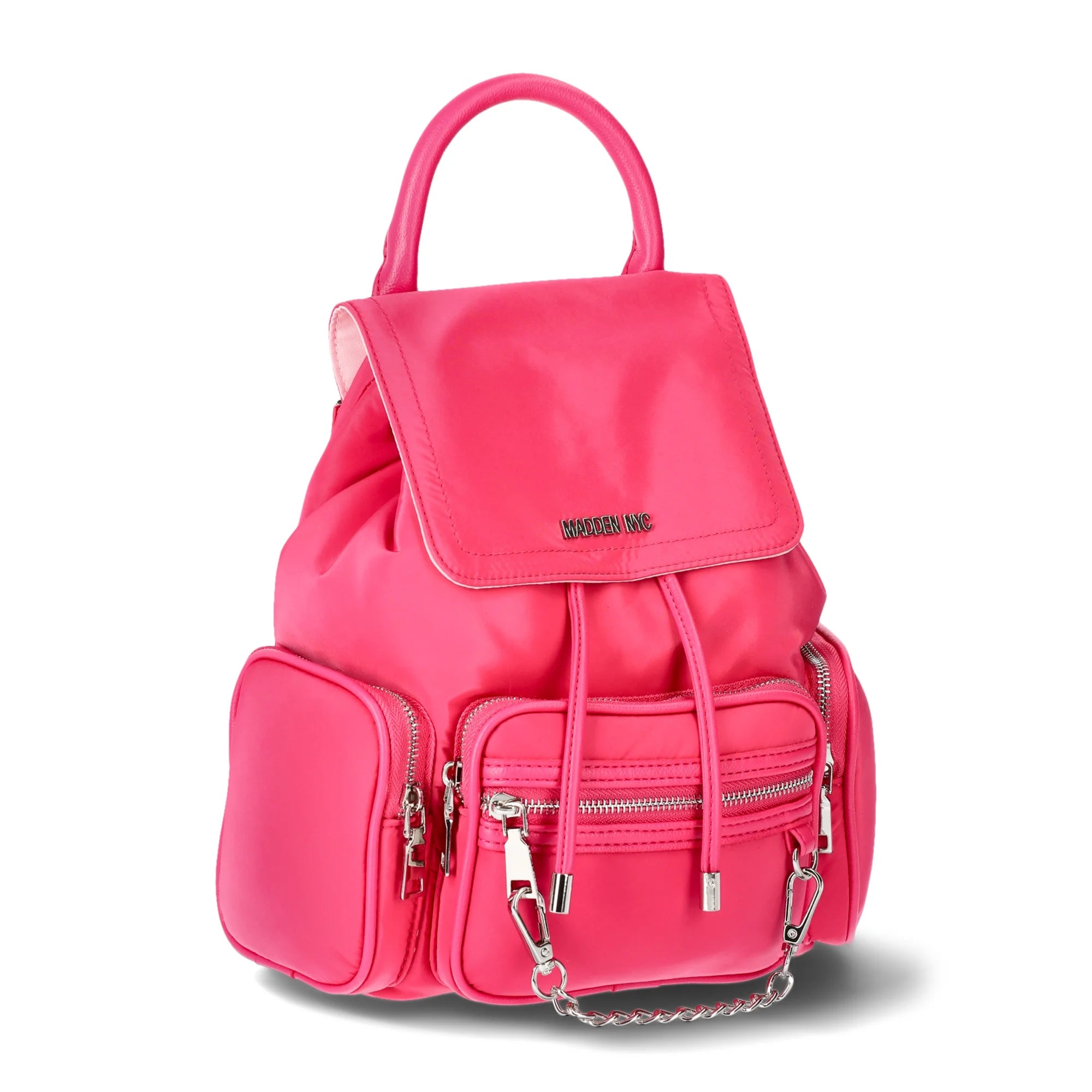 Madden NYC Women's Flap Backpack, Fuschia | WTWL367XA