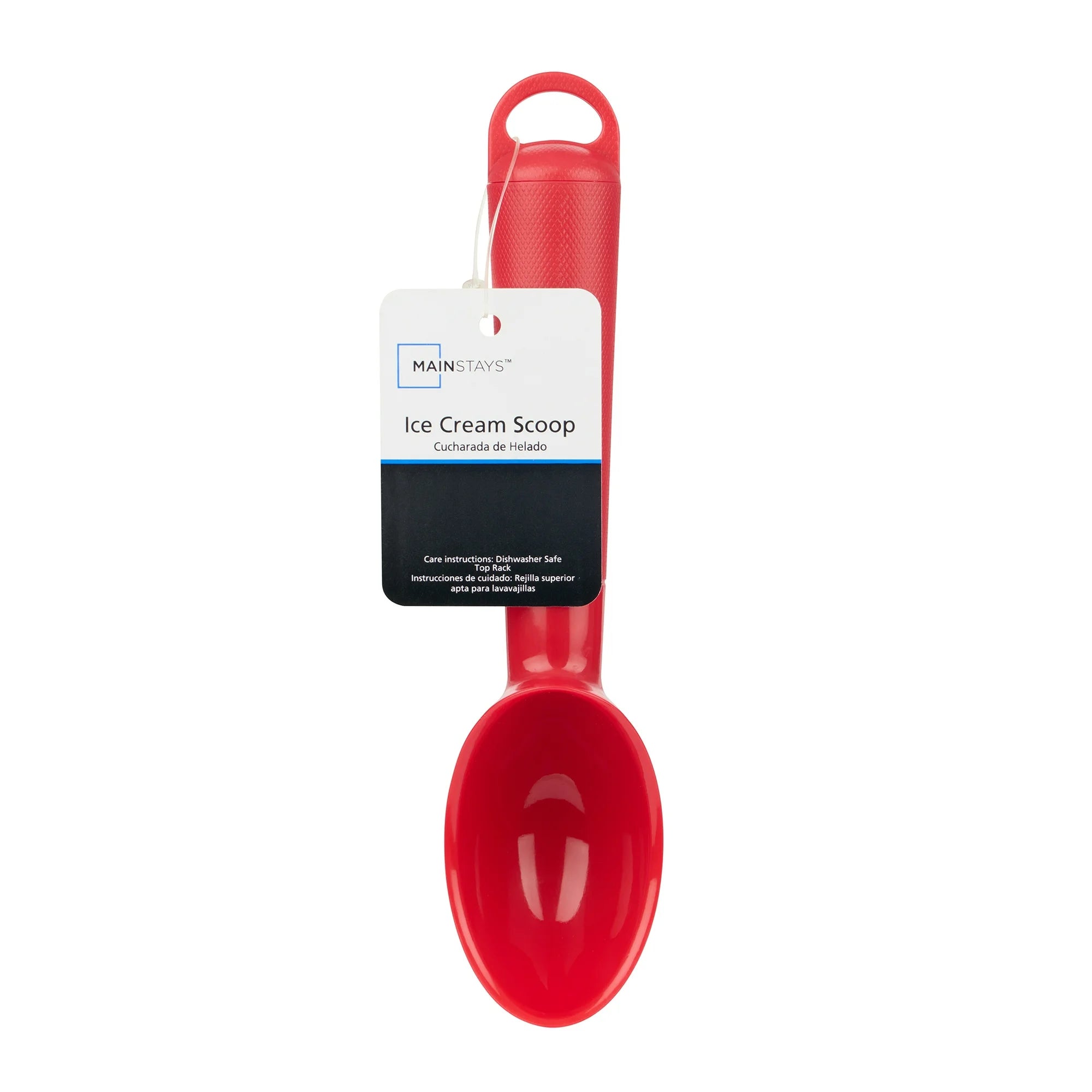 Durable Plastic Ice Cream Scoop with an Ergonomic Handle, Red | WTWL148XA