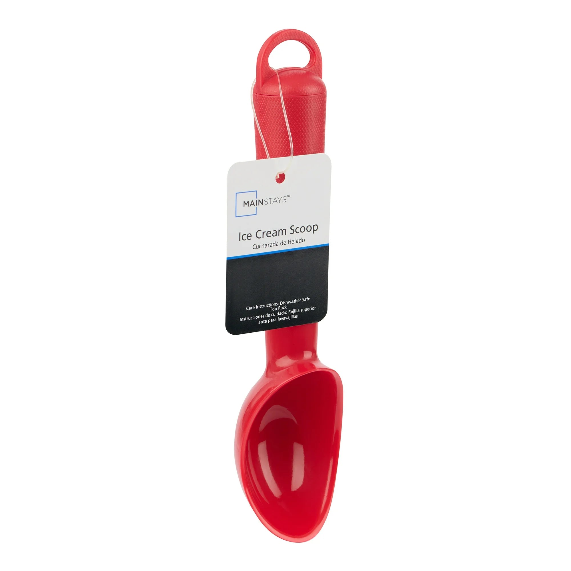 Durable Plastic Ice Cream Scoop with an Ergonomic Handle, Red | WTWL148XA