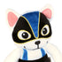 Mario Lopez - Wrestling Fighting Frenchie, Small Dog Toy 12 inches, Color Grey/Red, Chew Level 2  |  WTWL754XA