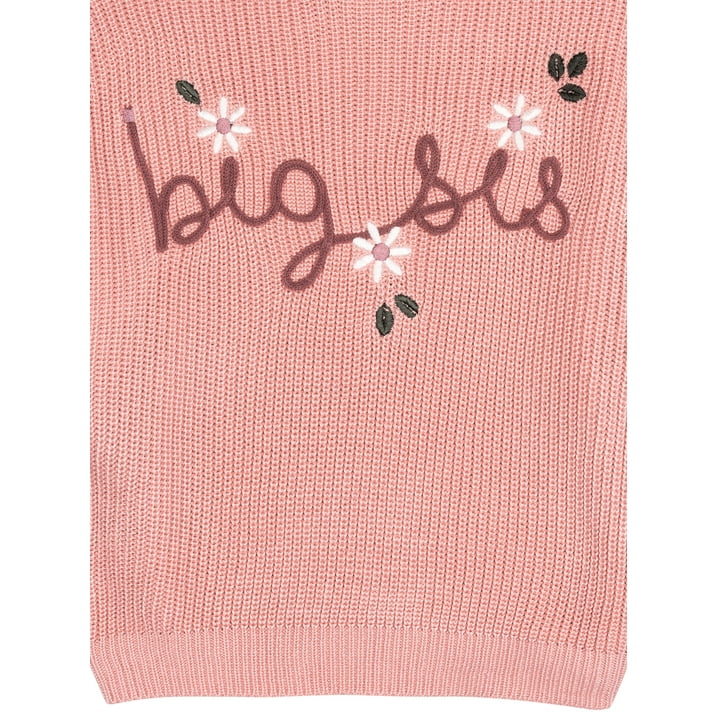 Modern Moments by Gerber Toddler Girl Sibling Matching Sweater, Sizes 12 Months - 5T | WTWL632XA