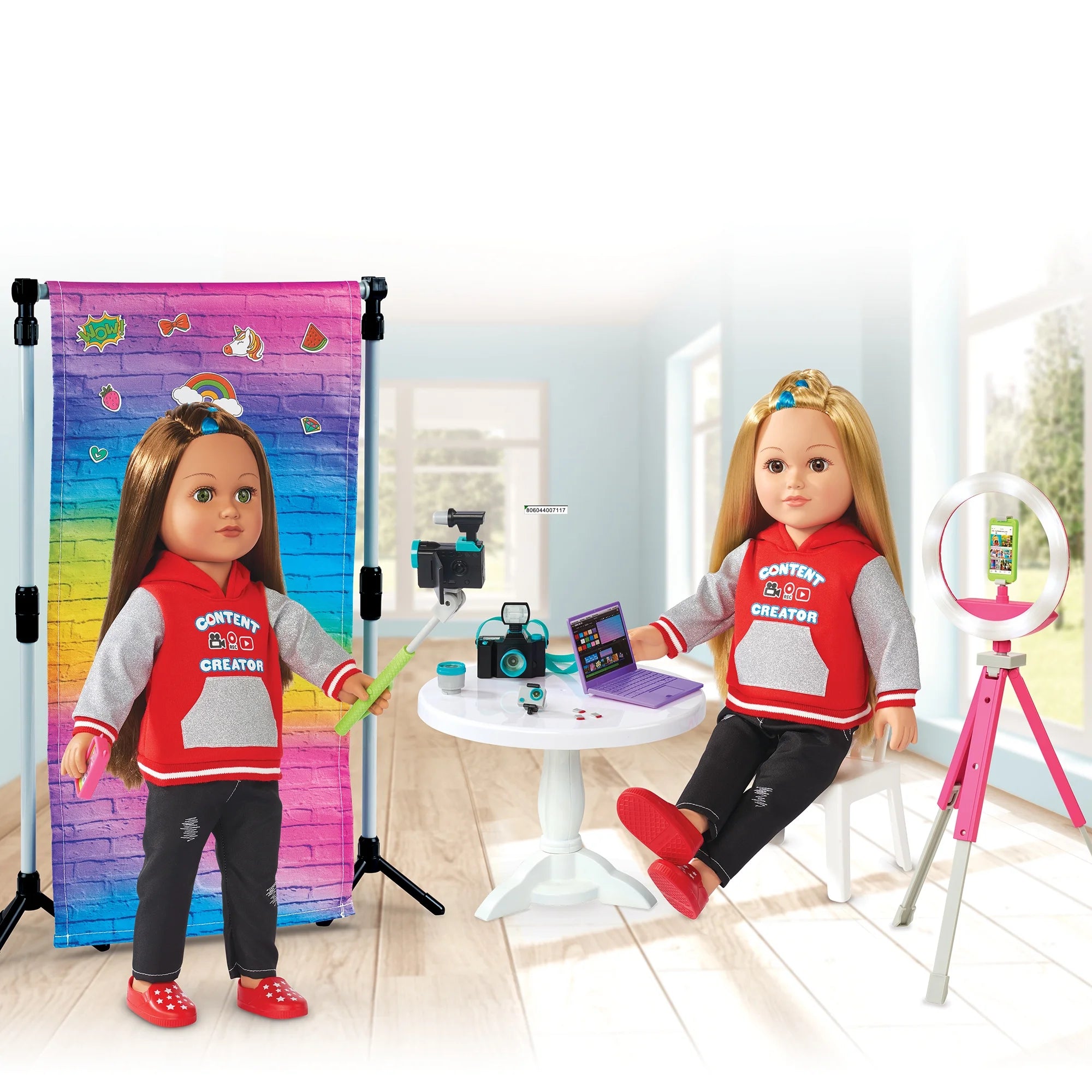 My Life As Vlogger Playset for 18" Dolls, Multi-Color, 21 Pieces Included, Children Age 5+  |   WTWL611XA