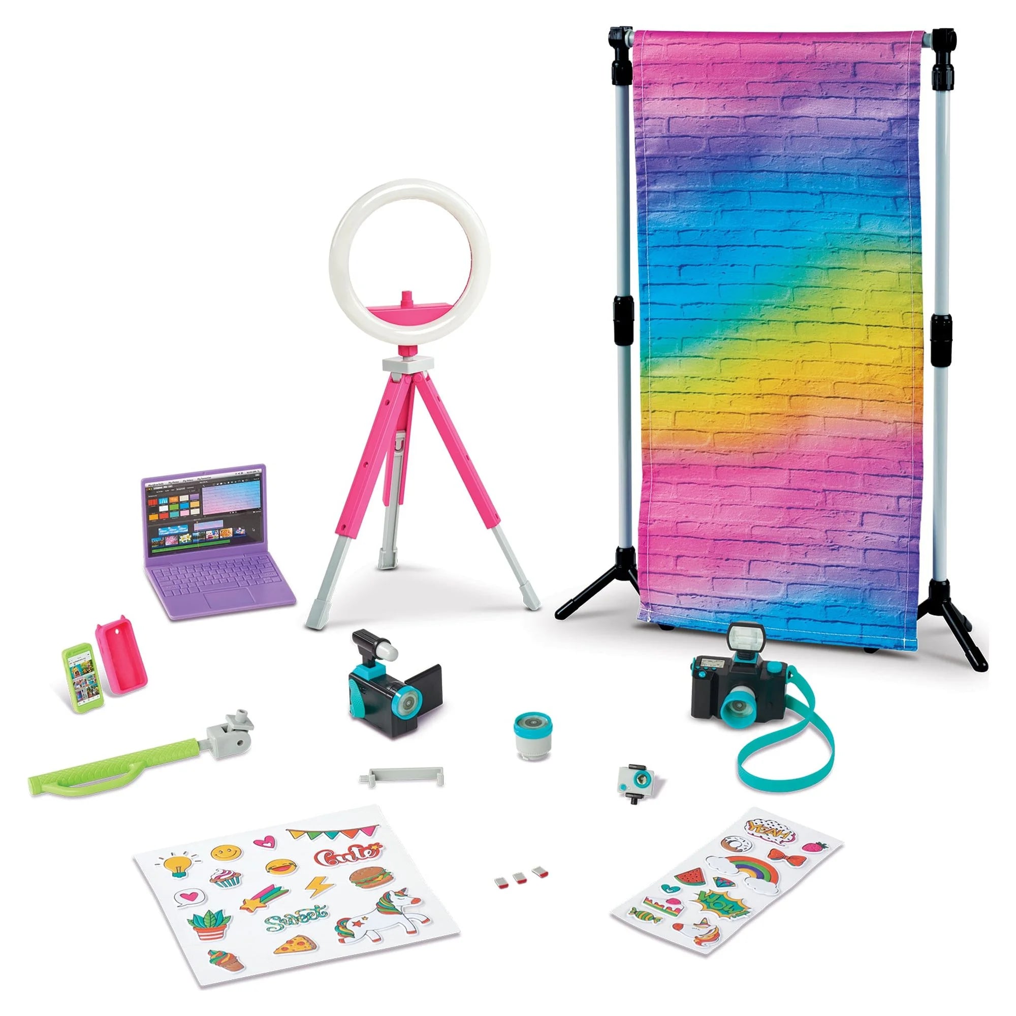 My Life As Vlogger Playset for 18" Dolls, Multi-Color, 21 Pieces Included, Children Age 5+  |   WTWL611XA