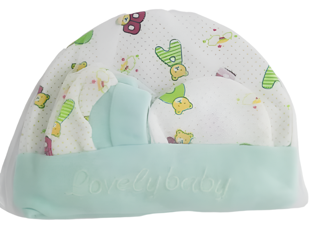 Fancy Designer Baby Cap and Sock Matching Set | NNC36b