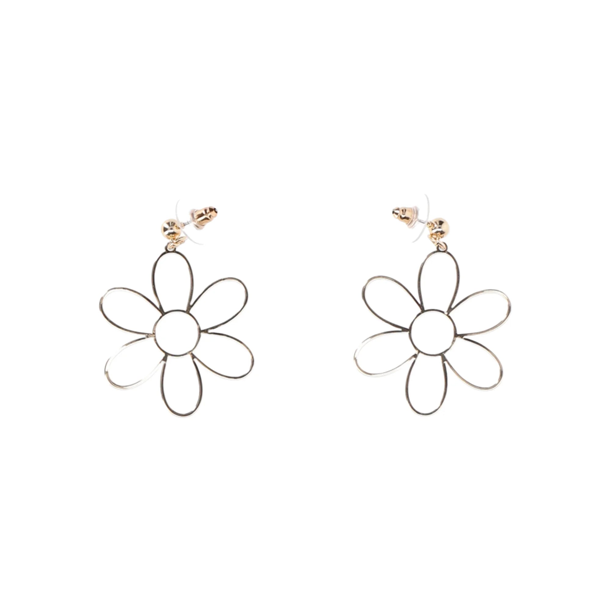 No Boundaries Gold-Tone Flower Drop Earrings with Crystal Rhinestones, Women's | WTWL306XA