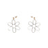 No Boundaries Gold-Tone Flower Drop Earrings with Crystal Rhinestones, Women's | WTWL306XA