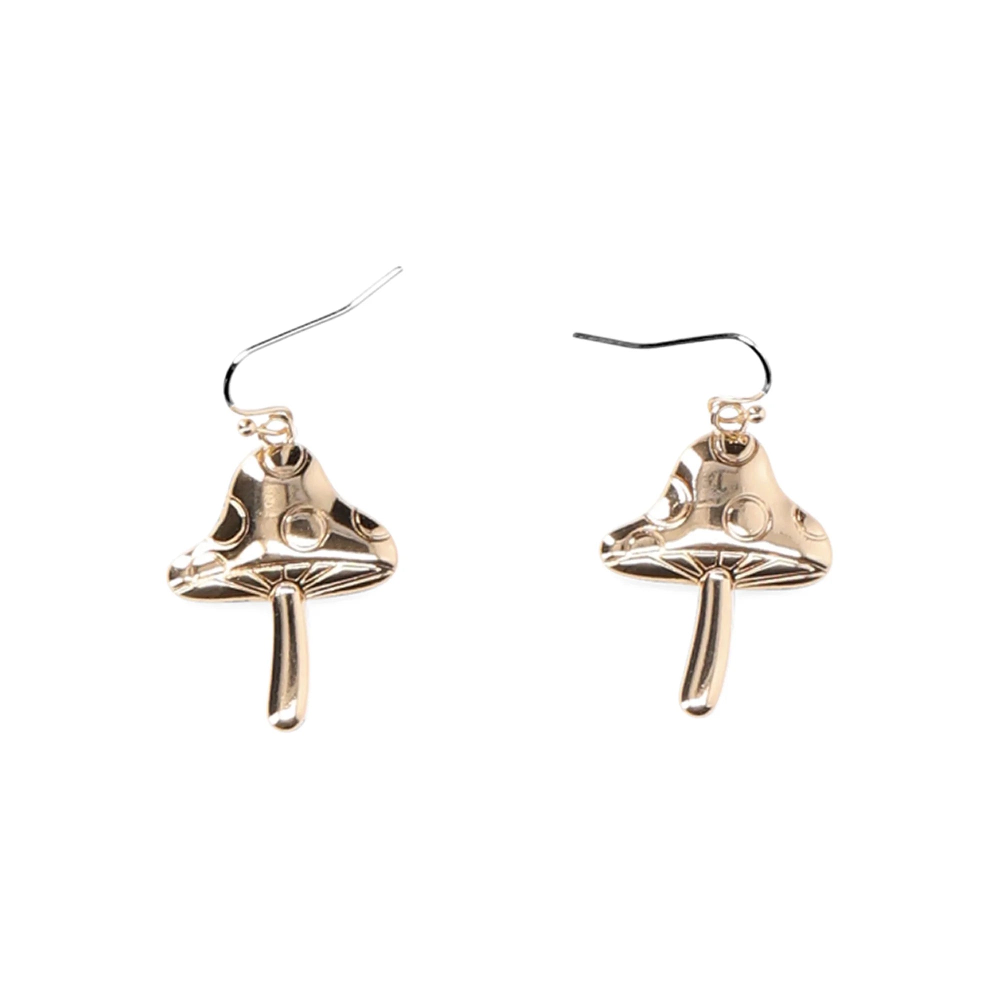 No Boundaries Gold Tone Metal Mushroom Dangle Earrings, Women’s |  WTWL310XA