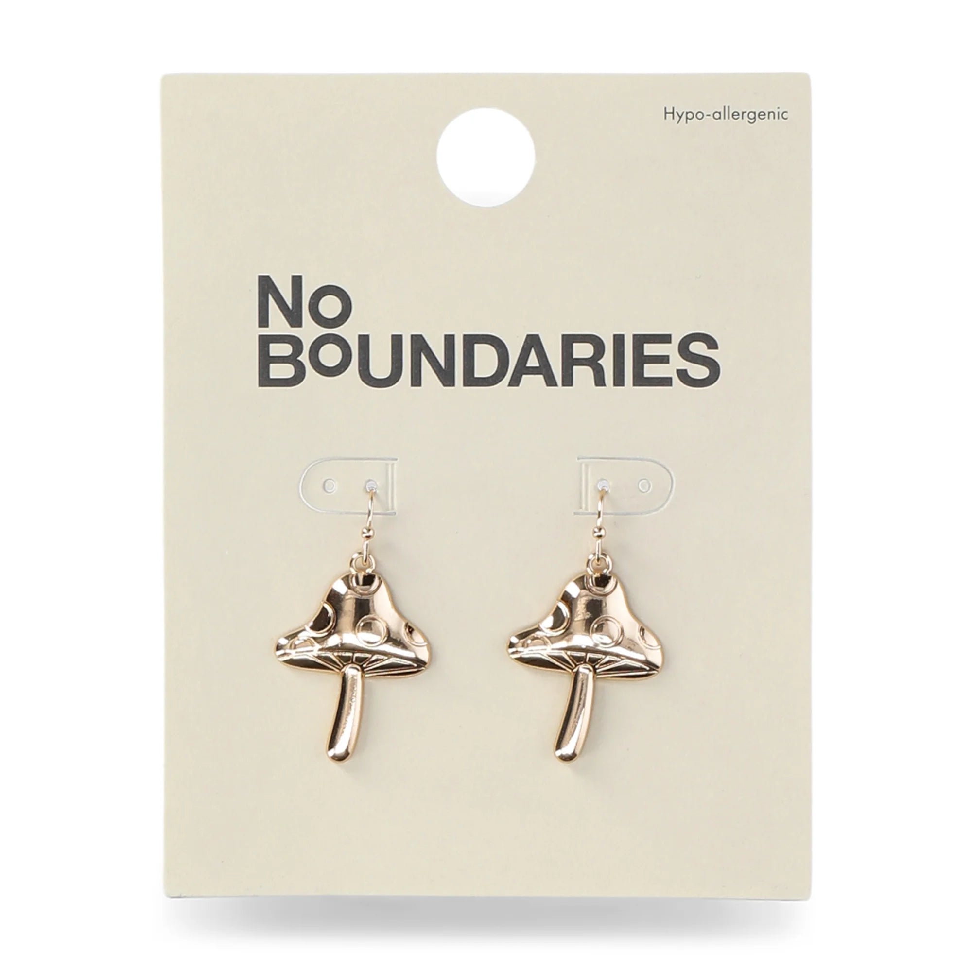 No Boundaries Gold Tone Metal Mushroom Dangle Earrings, Women’s |  WTWL310XA