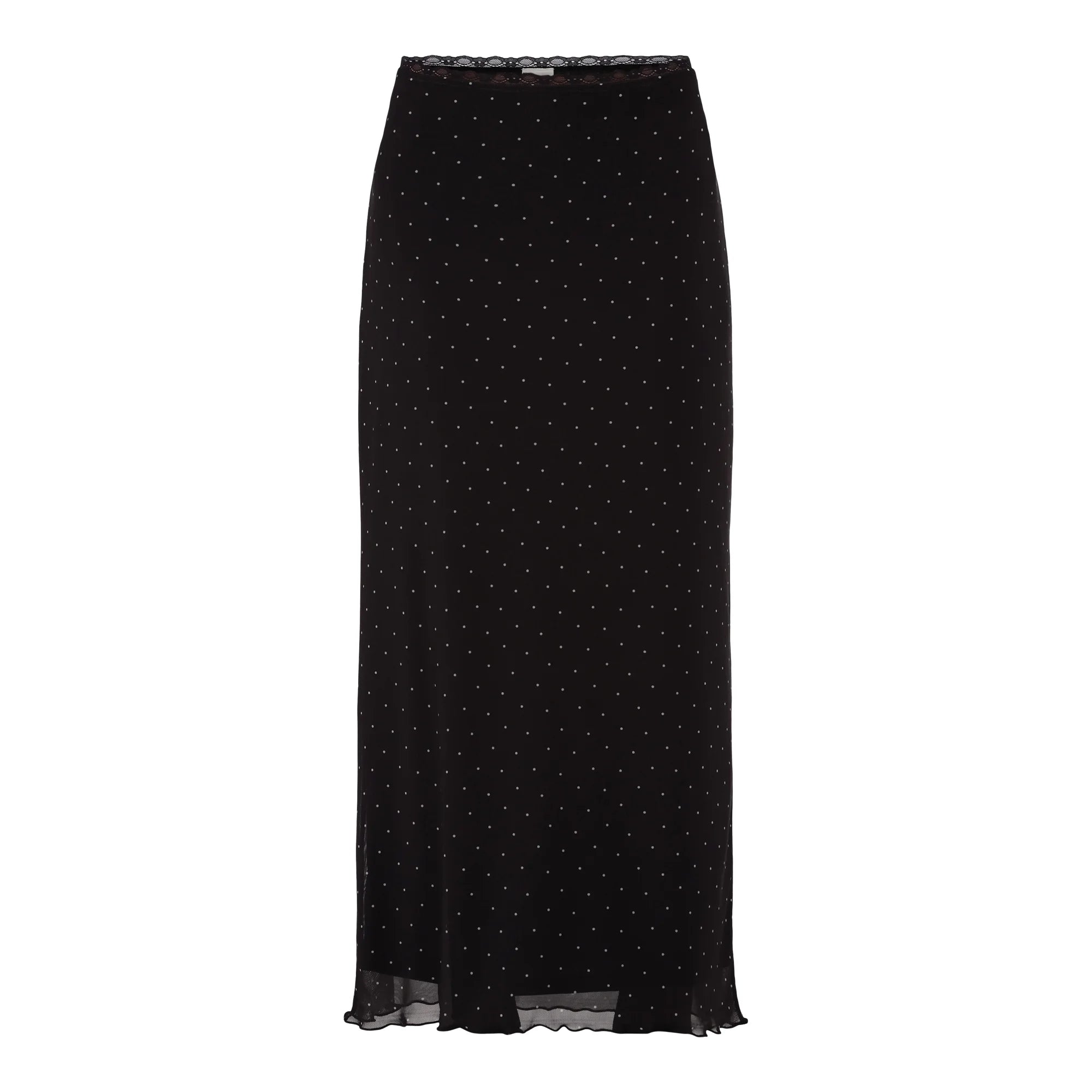 No Boundaries Lace-Trim Mesh Maxi Skirt, Women’s and Women’s Plus |  WTWL496XA