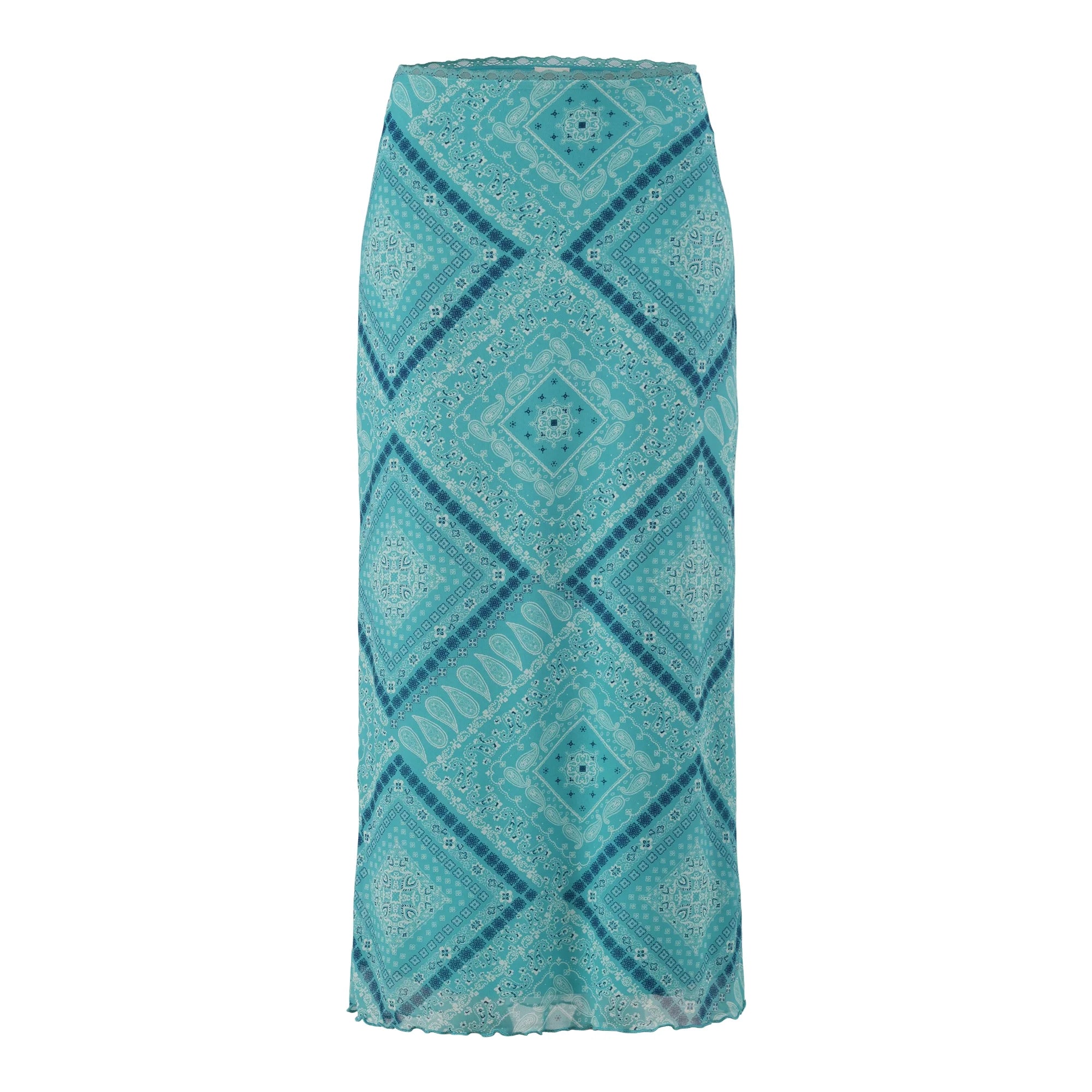 No Boundaries Lace-Trim Mesh Maxi Skirt, Women’s and Women’s Plus | WTWL498XA