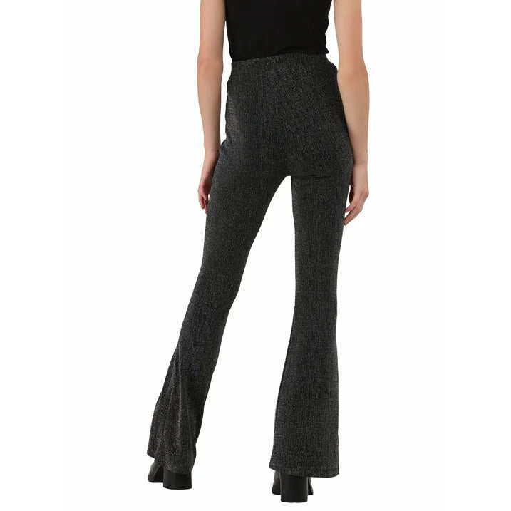 No Boundaries Lurex Flare Pants, 31” Inseam, Women’s and Women’s Plus | WTWL65XA